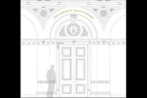 David Chipperfield / Royal Academy's Burlington Gardens: Visualisation of the Dorfman Senate Rooms in 2018